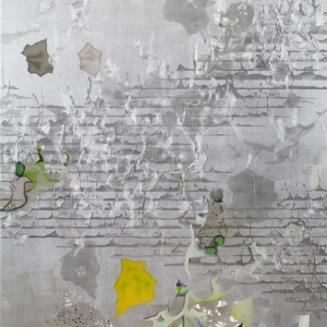 Olaf Quantius, o.T. (orten 33), 2010, Öl und Aluminiumlack auf Leinwand, 210 x 180 cm